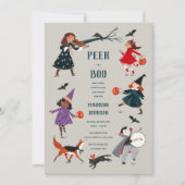 Invitation pour bébé shower tenue d'Halloween enfa (Devant)