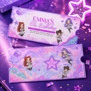 Invitation pour billet de concert d'anniversaire K