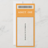Invitation pour billet de soirée de jazz d'entrepr (Dos)