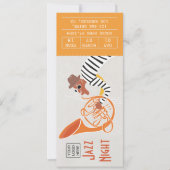 Invitation pour billet de soirée de jazz d'entrepr (Devant)