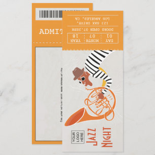 Invitation pour billet de soirée de jazz d'entrepr