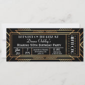Invitation pour billet de soirée des Années Folles (Devant)