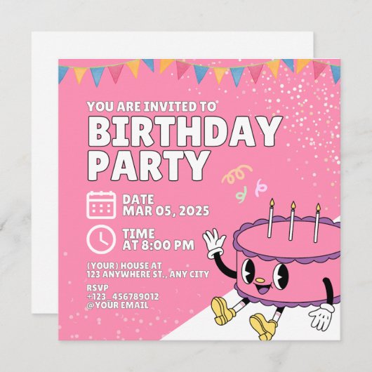 Invitation pour brithay (Devant / Derrière)