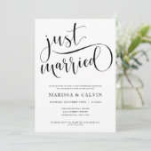 Invitation pour Brunch de Mariage 'Just Married' (Debout devant)