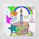 Invitation pour carte d'anniversaire (Devant)