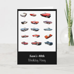 Invitation pour carte d'anniversaire 40 ans