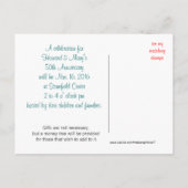 Invitation pour carte postale du 50e anniversaire  (Dos)
