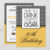 Invitation pour célébration d'anniversaire avec bo (Devant / Derrière)