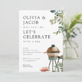 Invitation pour célébration de fête de couples BBQ (Debout devant)