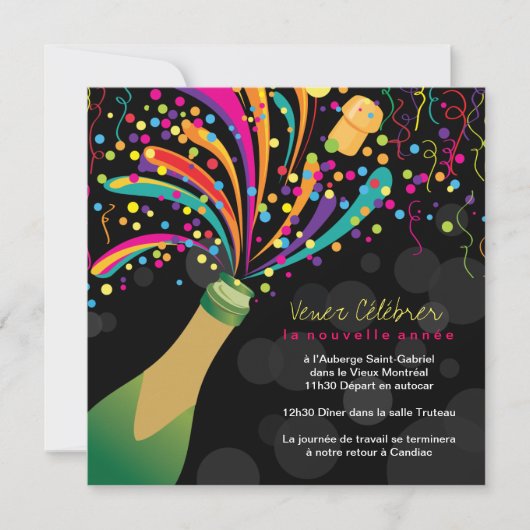 Invitation pour célébrer la Nouvelles Années (Devant)