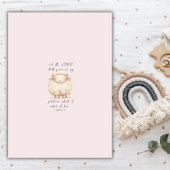 Invitation Pour Cet Enfant, J'Ai Prié Écriture Agneau Rose Fi