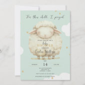 Invitation Pour Cet Enfant, J'Ai Prié Écriture Bébé Agneau Ve (Devant)