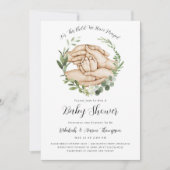 Invitation Pour Cet Enfant Nous Avons Prié Baby shower Invita (Devant)