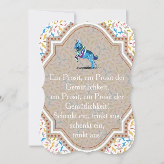 Invitation pour chien de berger (Devant)