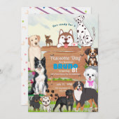invitation pour chien de la fête de pawsome (Devant / Derrière)
