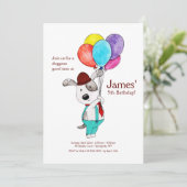 Invitation pour chiot de célébration (Debout devant)