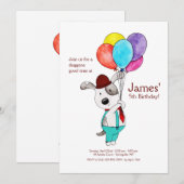 Invitation pour chiot de célébration (Devant / Derrière)