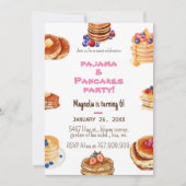 Invitation pour crêpes et pyjamas simple (Devant)