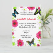 Invitation pour déjeuner nuptial Fleurs de printem (Debout devant)
