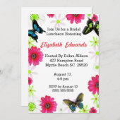 Invitation pour déjeuner nuptial Fleurs de printem (Devant / Derrière)