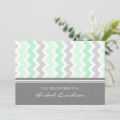 Invitation pour déjeuner nuptiale de Mint Gray Che (Debout devant)