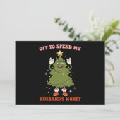 Invitation Pour dépenser l'argent de mon mari Épouse de Noël (Debout devant)