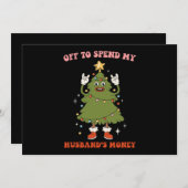 Invitation Pour dépenser l'argent de mon mari Épouse de Noël (Devant / Derrière)