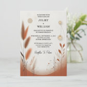 Invitation Pour Desert Rustic Boho Automne Ombre Mariage Brow (Debout devant)