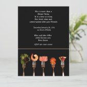 Invitation pour dîner moderne avec des fourchettes (Debout devant)