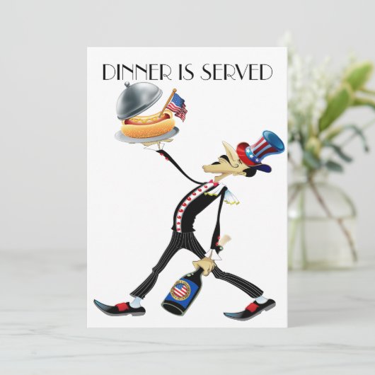 Invitation pour dîner / rassemblement unique Versi (Debout devant)