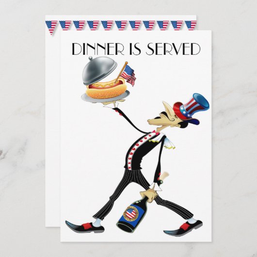 Invitation pour dîner / rassemblement unique Versi (Devant / Derrière)