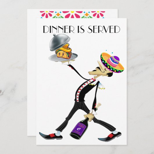 Invitation pour dîner / rassemblement unique versi (Devant / Derrière)