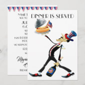 Invitation pour dîner / réunion unique Version 3 (Devant / Derrière)