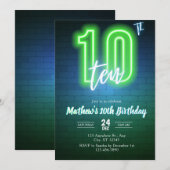 Invitation pour dixième anniversaire Neon (Devant / Derrière)