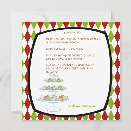 Invitation pour échange de biscuits de fêtes sur u (Dos)