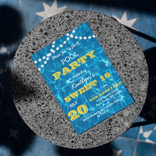 Invitation pour éclairages de piscine Citrus pour