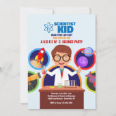 Invitation pour enfant scientifique (Devant)