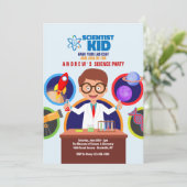 Invitation pour enfant scientifique (Debout devant)