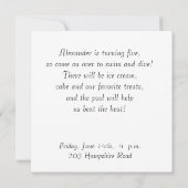 Invitation pour enfants (Dos)