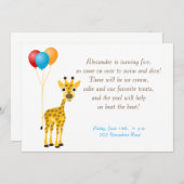 Invitation pour enfants (Devant / Derrière)