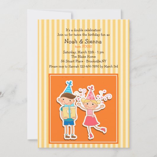 Invitation pour enfants d'anniversaire (Devant)