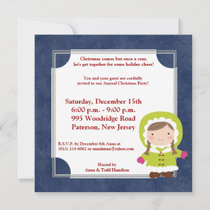 Invitation pour enfants de Noël 5x5