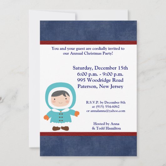 Invitation pour enfants de Noël 5x7 (Devant)