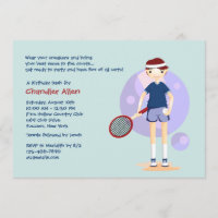 Invitation pour enfants de tennis