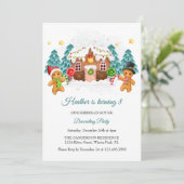 Invitation Pour Enfants Décoration de Noël Fête d'anniversair (Debout devant)