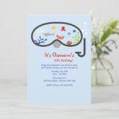 Invitation pour enfants Snorkel Mask (Debout devant)