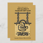 Invitation pour enterrement de vie de garçon sous  (Devant / Derrière)