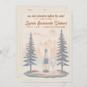 Invitation pour enterrement de vie de jeune fille  (Devant / Derrière)