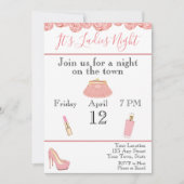 Invitation pour enterrement de vie de jeune fille (Devant)