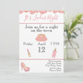 Invitation pour enterrement de vie de jeune fille (Debout devant)
